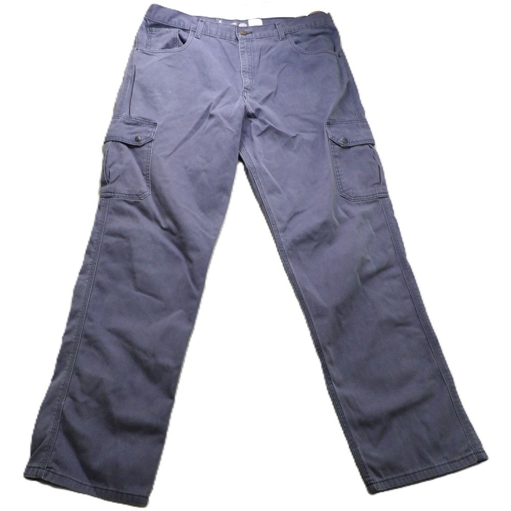LAPCO FR Cargo Pants Men W38x35 Flame Resistant CAT 2 NFPA 2112 Cotton Navy Blue